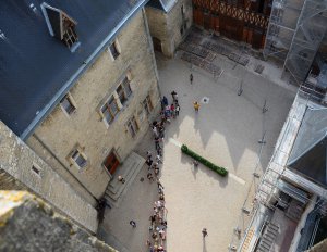 File d'attente pour la visite du château
